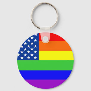 Gay Pride Flag Key Chain II