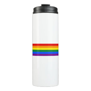 gay pride flag lgbt lgbtq homosexual lesbian rainb thermal tumbler