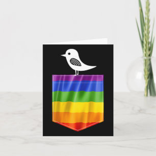 Gay Pride Flag Little Bird Lgbt Resist Pride  Card