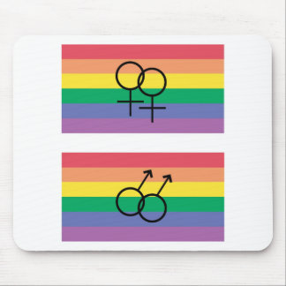 Gay pride flag mouse pad