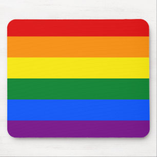 Gay pride flag mouse pad