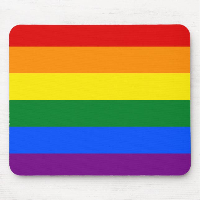 Gay pride flag mouse pad (Front)