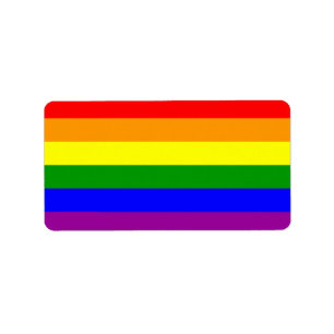 Gay Pride Flag / Rainbow Flag Label