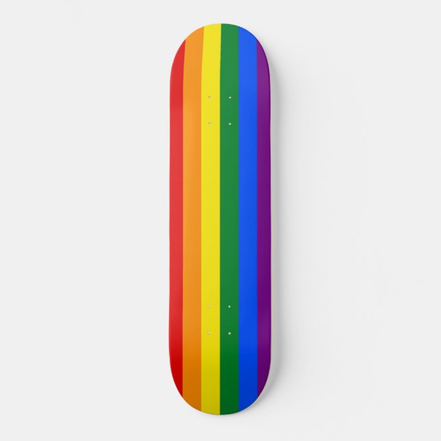 Gay Pride Flag Skateboard (Front)