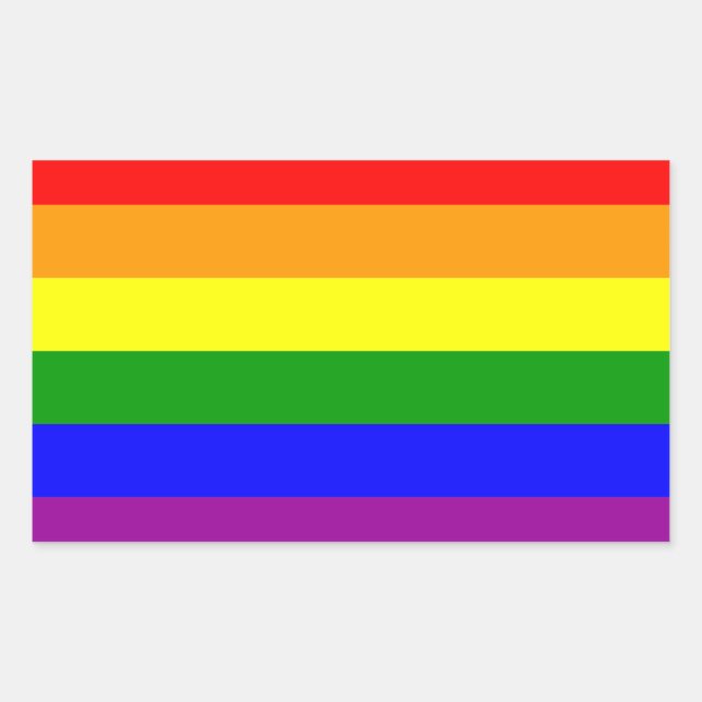Gay Pride Flag Sticker (Front)