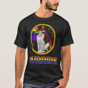 Gay Pride For Women Men Lgbt Daddy Cat Cat Purrid T-Shirt