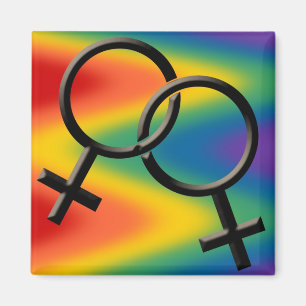 Gay Pride Fridge Magnets Rainbow Lady Love Magnet