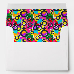 Gay Pride Gender Neon Pattern Envelope