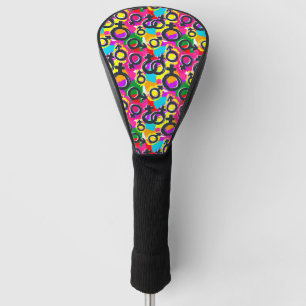 Gay Pride Gender Neon Pattern Golf Head Cover