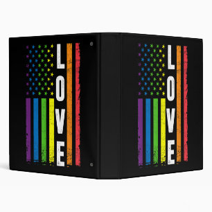 Gay Pride Gifts Men Women LGBT Rainbow Flag Gay Lo Binder