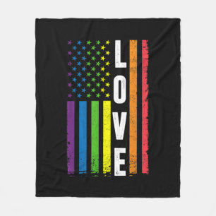 Gay Pride Gifts Men Women LGBT Rainbow Flag Gay Lo Fleece Blanket