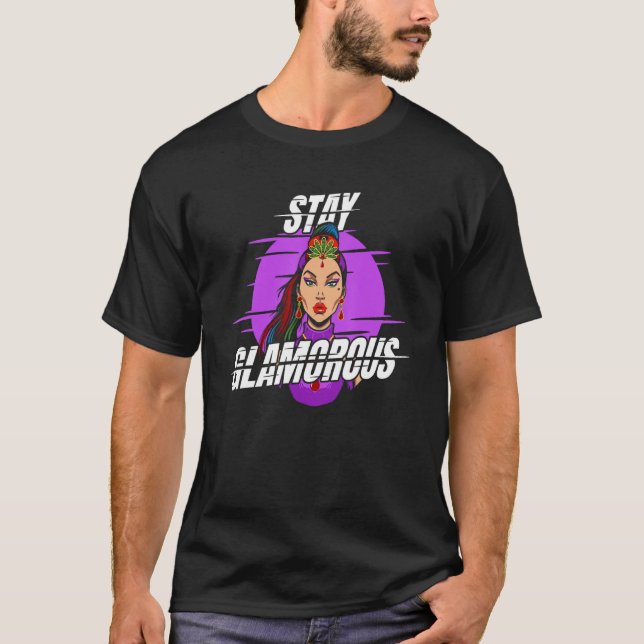 Gay Pride Glamourous Lgbtq  Drag Queen T-Shirt (Front)