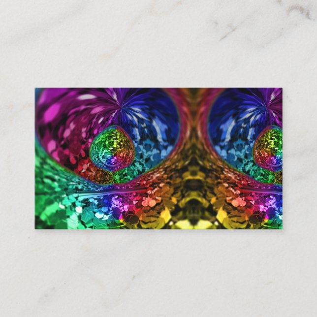 Gay Pride Glitter Party Confetti Rainbow LGBT Business Card (Front)