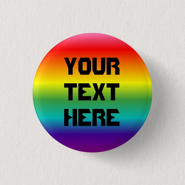 Gay Pride gradient 1 Inch Round Button (Front)