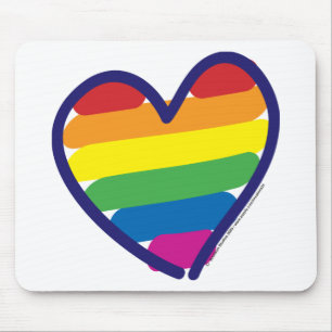 GAY-PRIDE-HEART-In-catneato Mouse Pad