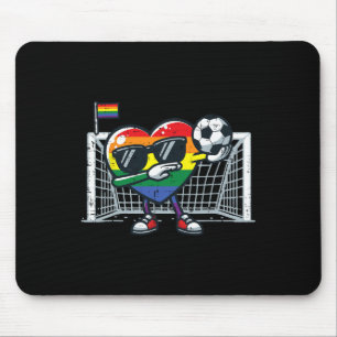 Gay Pride Heart Soccer Lgbtq Ally Rainbow Men Wome Mouse Pad