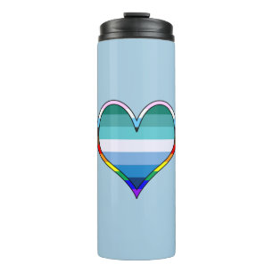 Gay Pride Heart Thermal Tumbler