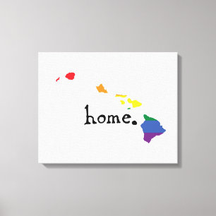Gay Pride Home   Hawaii Canvas Print