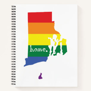 Gay Pride Home Rhode Island Notebook