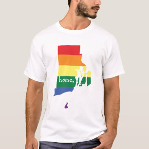 Gay Pride Home   Rhode Island T-Shirt