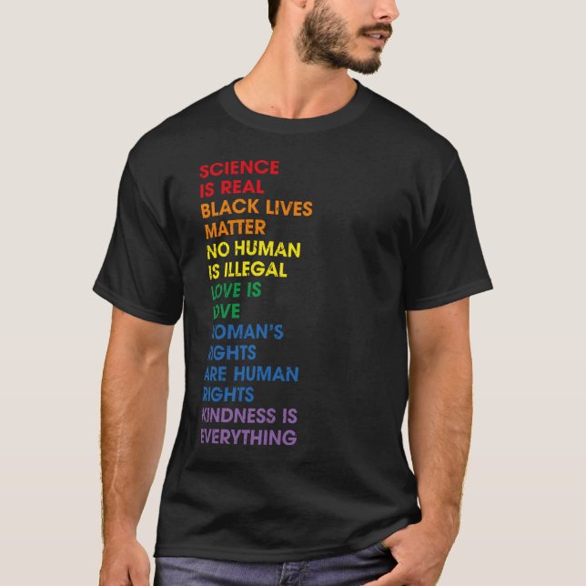 Gay Pride Human Rights Proud Ally LGBT T-Shirt (Front)