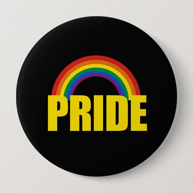 GAY PRIDE IMPACT PRIDE - .png 4 Inch Round Button (Front)