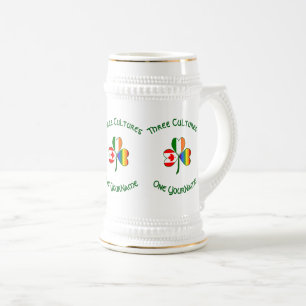 Gay Pride Ireland Canada Shamrock Flag Personalize Beer Stein