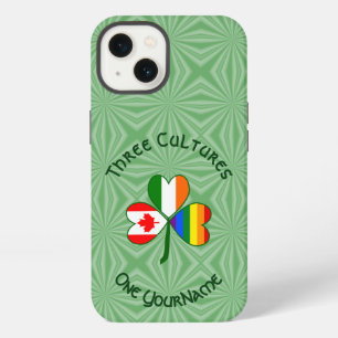 Gay Pride Ireland Canada Shamrock Flag Personalize iPhone 13 Case