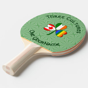 Gay Pride Ireland Canada Shamrock Flag Personalize Ping Pong Paddle