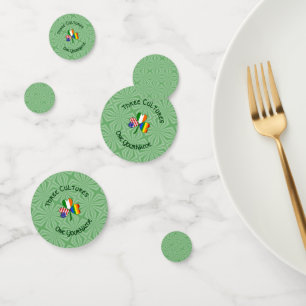 Gay Pride Ireland USA Shamrock Flag Personalized  Confetti