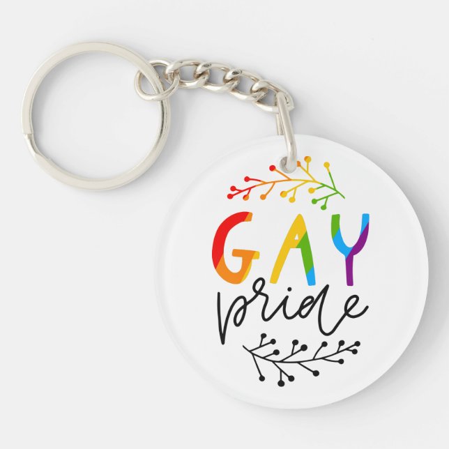 Gay Pride Keychain (Front)