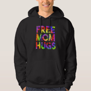 Gay Pride Lesbian Rainbow Proud Mom LGBTQ Free Mom Hoodie