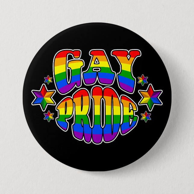 Gay Pride: LGBT 3 Inch Round Button (Front)