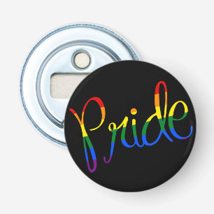 Gay Pride LGBT Black Bottle Opener