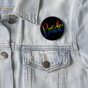 Gay Pride LGBT Black Button