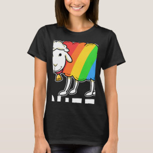 Gay Pride LGBT Cute The Rainbow Sheep In The Famil T-Shirt