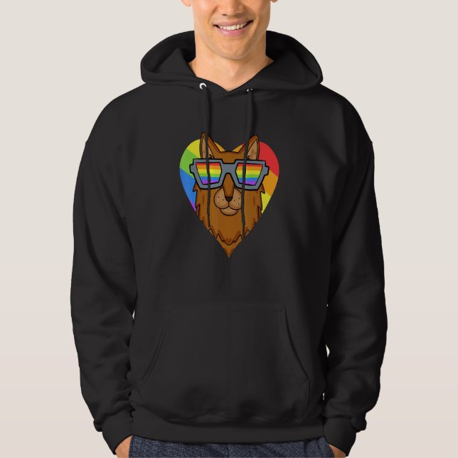 Gay Pride LGBT Rainbow - Cat Breed Somali - LGBT H Hoodie (Front)