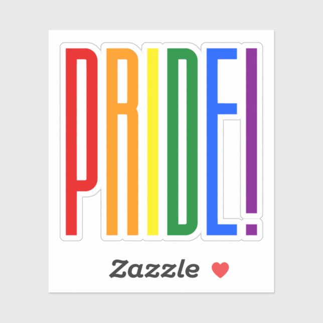 Gay Pride LGBT Rainbow Flag Text LGBTQ Support (Sheet)
