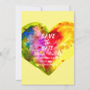 Gay Pride LGBT Rainbow Marriage Wedding  Invitation