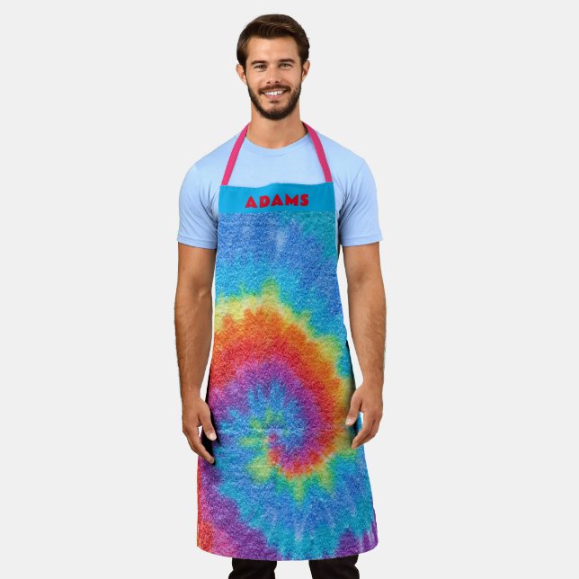 Gay Pride LGBT Rainbow Personalized Apron (Worn)