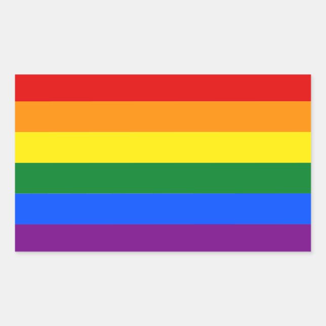 Gay pride LGBT Rainbow Stripes Colourful Flag Sticker (Front)