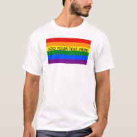 Gay pride LGBT Rainbow Stripes Custom Text