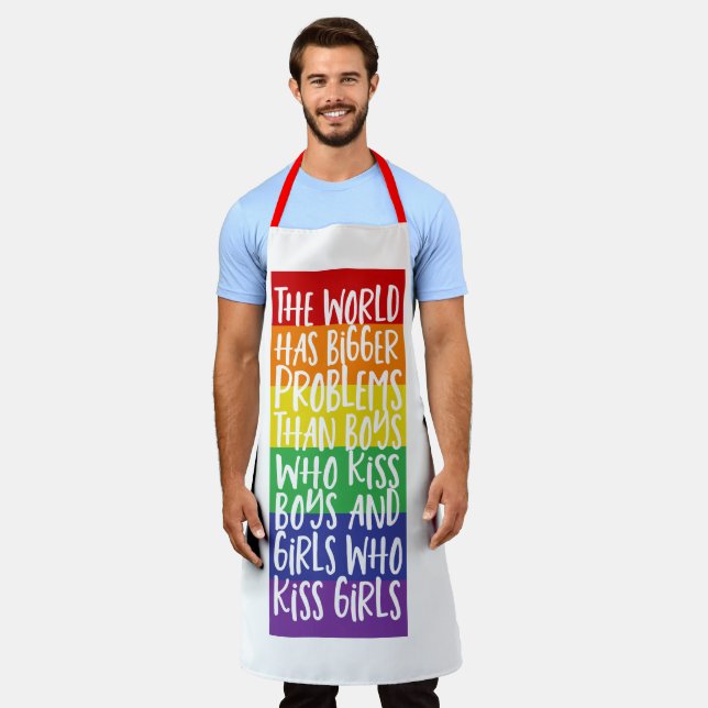 Gay Pride LGBT World Has Bigger Problems Apron (Worn)