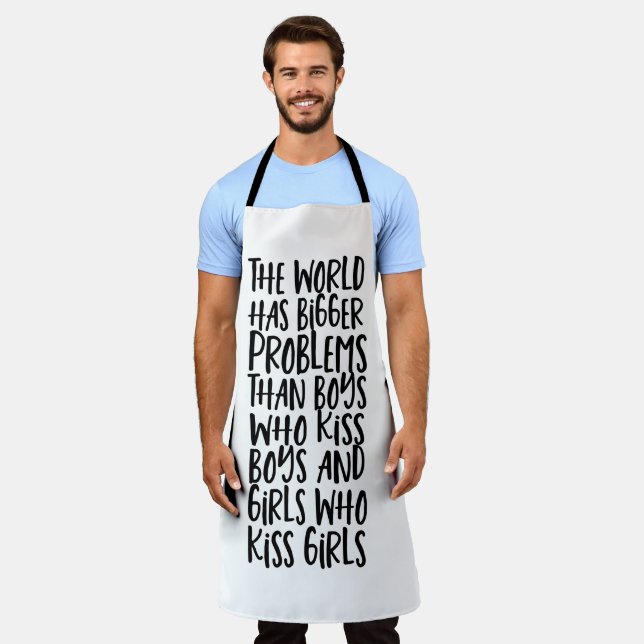 Gay Pride LGBT World Has Bigger Problems Apron (Worn)