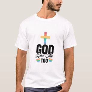 Gay Pride   LGBTQ Religious Christian Jesus Gift T-Shirt