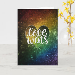 Gay Pride Love Wins Greeting Card