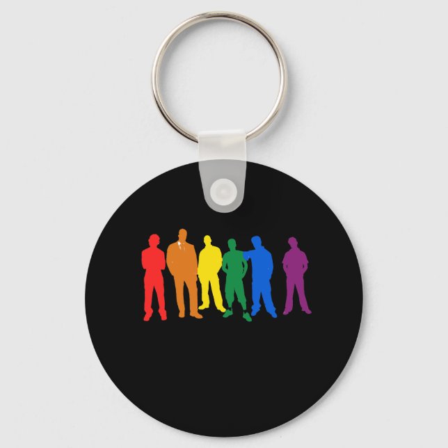 GAY PRIDE MEN KEYCHAIN (Front)