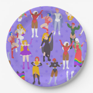 gay pride month drag queens lgbt transwomen paper plate