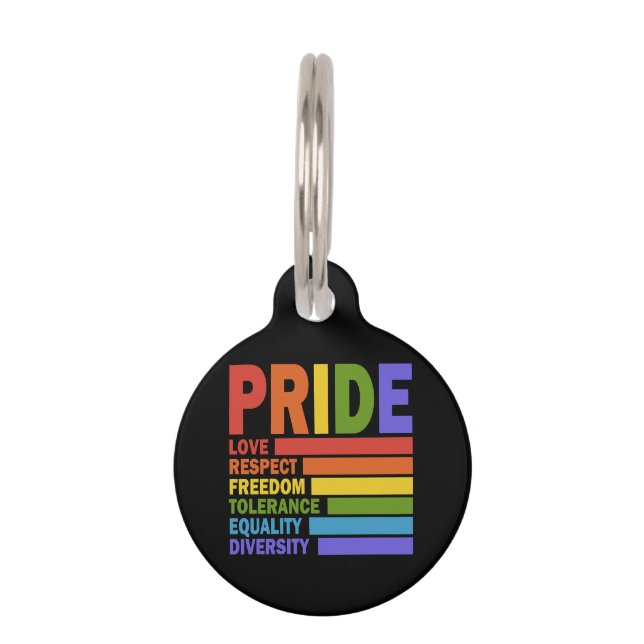 Gay Pride Month LGBT Pet Tag (Front)