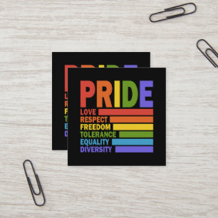 Gay Pride Month LGBT Square Business Card